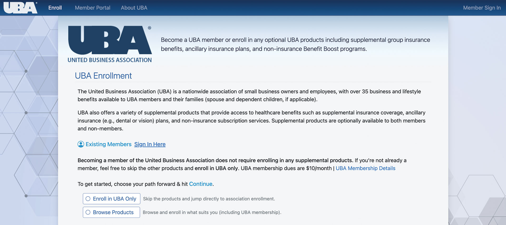 United Business Association Enrollment