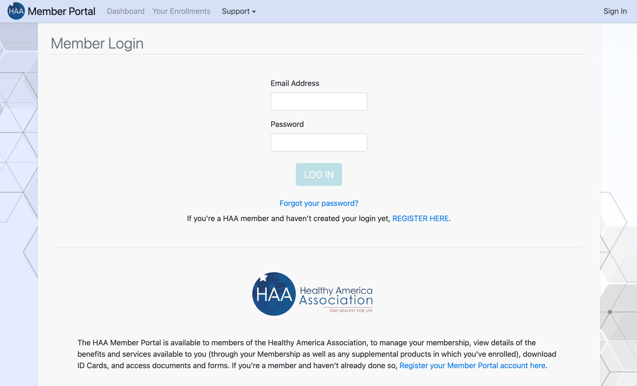 HAA & BB Member Portal