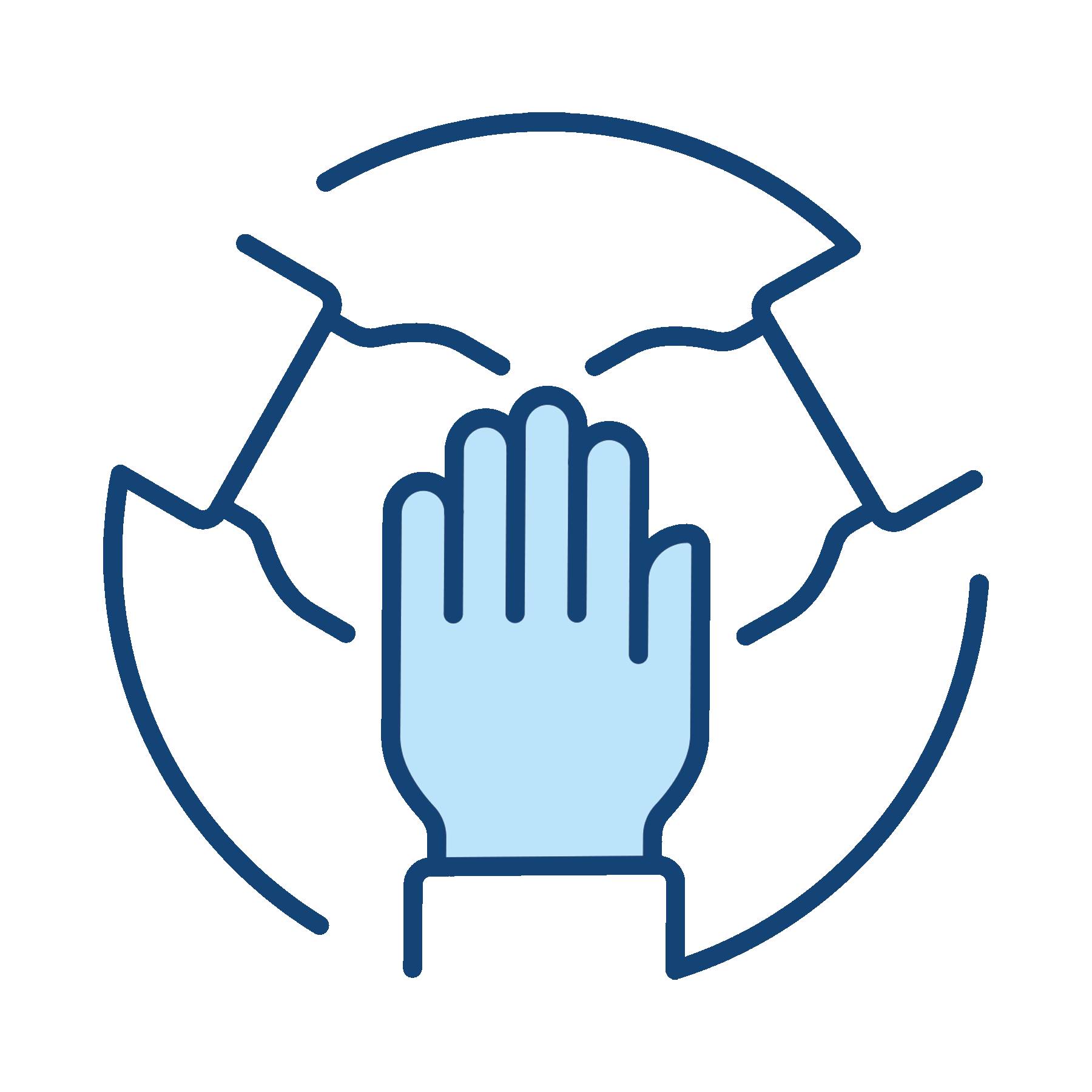 Hands coming together Icon